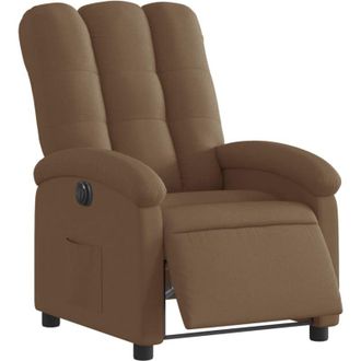 vidaXL Sill&oacute;n Reclinable El&eacute;ctrico De Tela Marr&oacute;n Vidaxl
