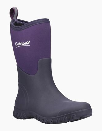 Cotswold Womens Cotswold Ashmead Rubber Womens Purple Wellington Boots - Size: 8