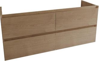 Saniclass Holz Atelier Badkameronderkast - 140x45x60cm - 4 lades - Eiken natural