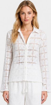 Calypso St. Barth Alicia Shirt in Ivory at Nordstrom, Size X-Small