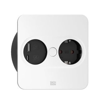 Bachmann Twist 2 Enchufe Blanco Con Puertos Usb A/c 22w