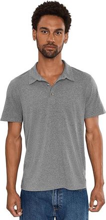 Toad&Co Re-Form Polo Mens Clothing Heather Grey : LG, Cotton/Polyester