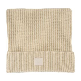 Acne Studios C40426-633 Ribbed Cotton Beanie - Beige