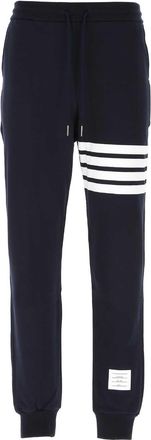 Thom Browne Navy Blue Cotton Joggers
