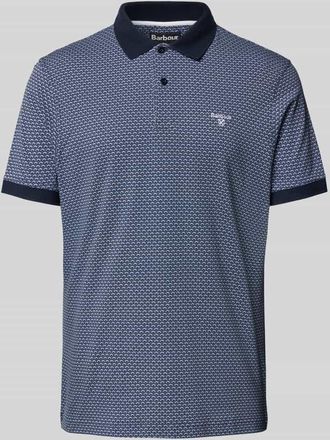 Barbour Regular Fit Poloshirt mit Label-Stitching Modell Shell in Marine, Größe XL