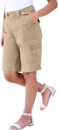 Roaman's Plus Size Cargo Shorts in Sandy Beige at Nordstrom, Size 32
