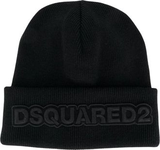 Dsquared2 Knit Hat M084 - Heren - Hoeden - Zwart - ONE Size - Accessoires