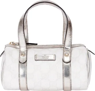 Gucci White Supreme Coated Canvas Joy Boston (Authentic Pre-Loved)