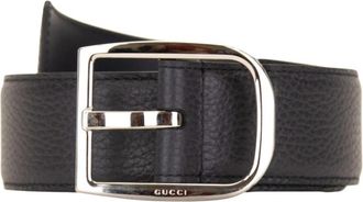 Gucci Leren Riem - Heren - Riemen - Zwart - 85 CM - Leer - Accessoires