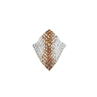 Netlighting RUMBA Wall Light Transparent Amber Crystal 25x29cm in Orange | Size: 25x29 cm