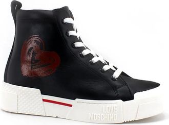 Love Moschino Sneaker - Dames - Sneakers - Zwart - 40 EU - Leer - Schoenen