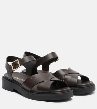Prada Leather platform sandals