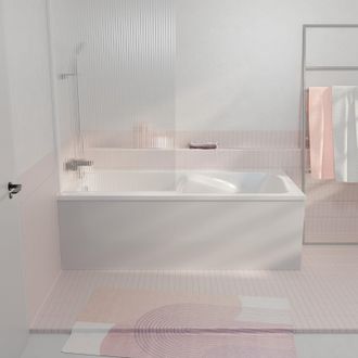 Allibert Pack Ba&ntilde;era Blanca 180x80cm Con Zona De Ducha Y Faldones Recortables - Mae