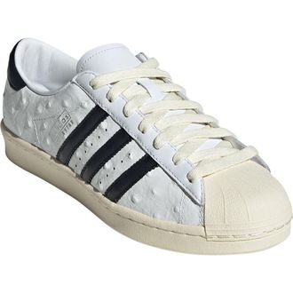 adidas Superstar Embossed Sneaker in White/Black/Cream White at Nordstrom Rack, Size 7.5