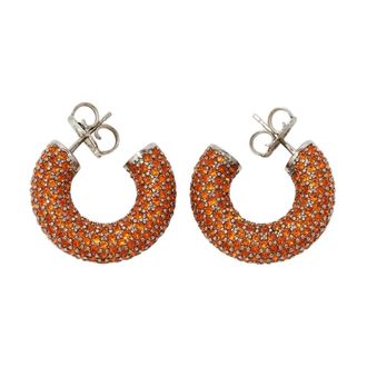 Amina Muaddi Oranje Kristal Zon Oorbellen Mini - Dames - Oorbellen - Oranje - ONE Size - Accessoires