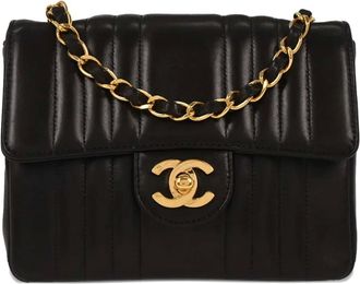 Chanel 1992 mini square flap shoulder bag - women - Lambskin - One Size - Black