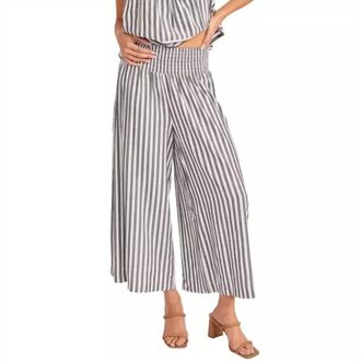 Sadie & Sage Noam Stripe Pant In White Black