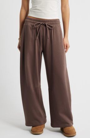 BP. Barrel Leg Fleece Sweatpants in Brown Quartz at Nordstrom, Size Xx-Small