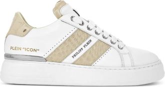 Philipp Plein Sneakers in pelle con suola rialzata - Bianco