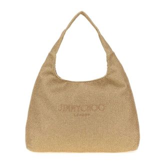 Jimmy Choo London Shoulder Bags, female, Yellow, Size: ONE SIZE Beach Diamond Hobo