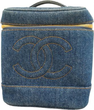 Chanel Blue Denim Vanity Bag (Pre-Owned)
