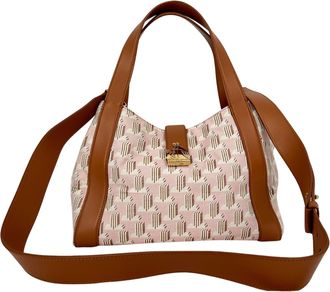Lanvin Mother and Child Graphic-Print Tote Bag in Pink Canvas