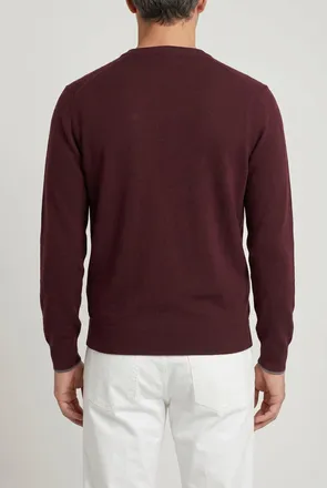 Brunello Cucinelli Wool V-Neck Sweater - Red