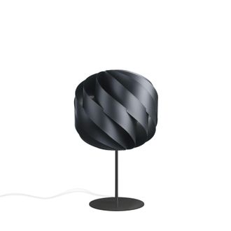Linea Zero Pie De L&aacute;mpara De Mesa Y Pie De Metal Negro Cm. 25x44h