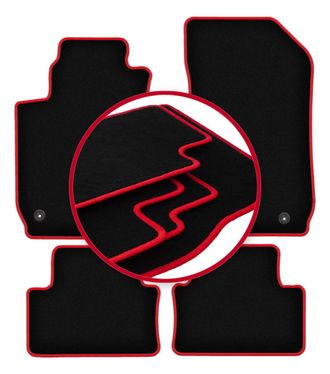 OEM Alfombrillas Carlux-red Para Alfa Romeo 159 Berlina, Familiar, Familiar, Sportwagon (2006-2011)