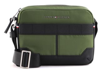 Tommy Hilfiger Men TH Elevate Nylon Camera Shoulder Bag Small, Green (Mentor Green), One Size