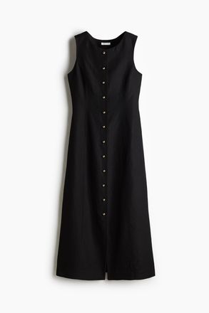 H&M Kleid aus Leinenmix - Schwarz
