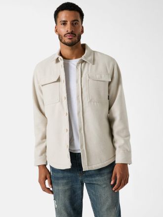 Guess Dexi Wool-Blend Flannel Shirt