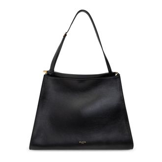 Alaia Leren tas Medium Glanzend - Dames - Schoudertassen - Zwart - ONE Size - Leer - Tassen