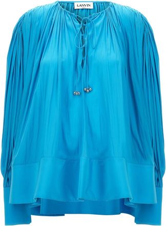Lanvin Light Blue Wide blouse
