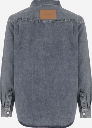 J.W.Anderson Mens Cotton Denim Shirt With Logo Main