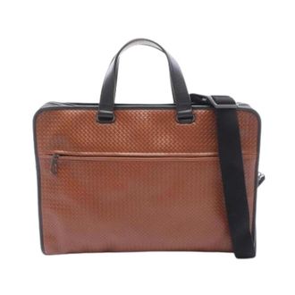 Bottega Veneta Pre-owned Briefcase Handbag - Heren - Vintage Handtas - Bruin - ONE Size - Leer - Vintage