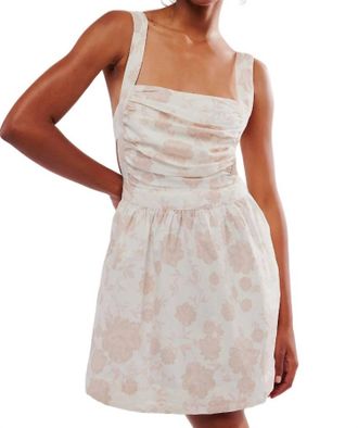 Free People Meet Me In Maui Mini Dress In Ivory Combo