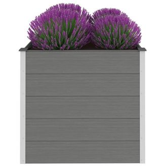 Berkfield Home Garden Raised Bed WPC 100x100x91 cm Grey | Size: 100 x 100 x 91 cm