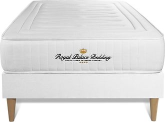 Royal Palace Bedding Royal Palace Bedding - Base Tapizada Blanco + Colch&oacute;n Con Espuma Viscoel&aacute;stica 90 X 190
