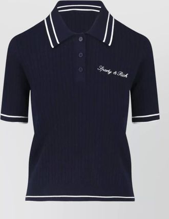 Sporty & Rich short-sleeve knitted top
