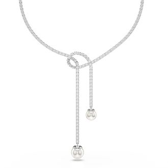 Swarovski Matrix WoMens Base Metal Necklace - Silver 5692416 - One Size