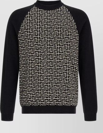 Balmain monogram mesh jumper