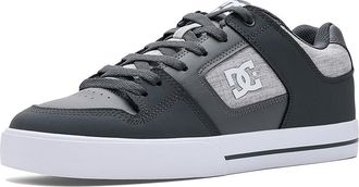 DC Pure Mens Skate Shoes Grey/White : 10.5 D - Medium, Leather