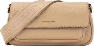 Michael Kors Leren Crossbody Tas - Dames - Schoudertassen - Beige - ONE Size - Leer - Tassen