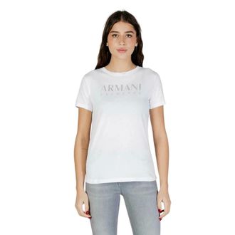 A|X Armani Exchange T-Shirts, female, White, Size: S Regular Fit Cotton T-Shirt