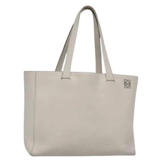 Loewe Pre-owned Tote Bag - Dames - Vintage Shopper - Wit - ONE Size - Leer - Vintage