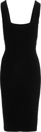 Wardrobe.NYC Ribbed Knit Midi Dress - Black
