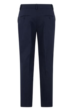 Max Mara Straight-Leg Cotton Trousers - Blue