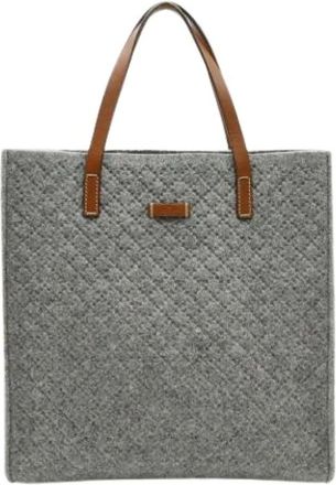 Gucci Pre-owned Tote Bags, female, Gray, Size: ONE SIZE Pre-owned Diamante Tote Bag