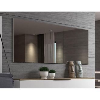 Dmora Espejo Ayana, Estructura De Vidrio, Acabado Coloreado Brillante Made In Italy, 160x65h Cm Blanco Brillante